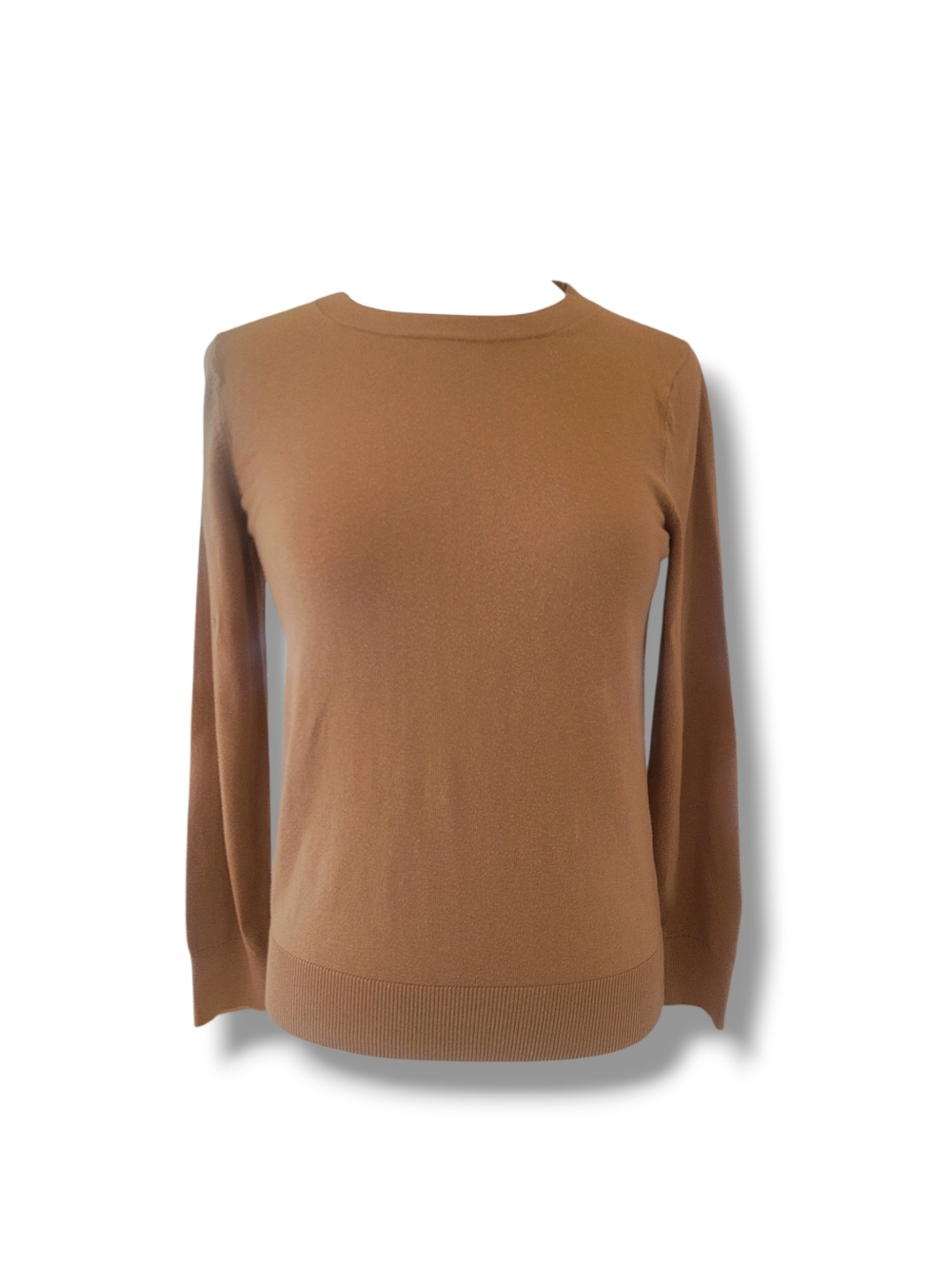 Banana Republic Crew Neck Forever Sweater In Camel. Size Small